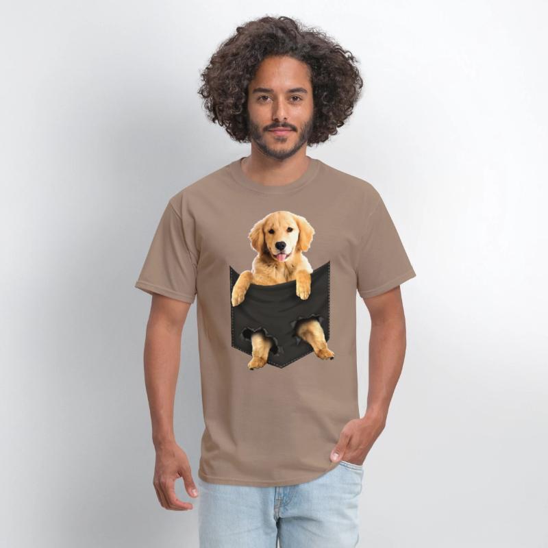 Golden Retriever Pocket Mid Classic dogs T Shirt