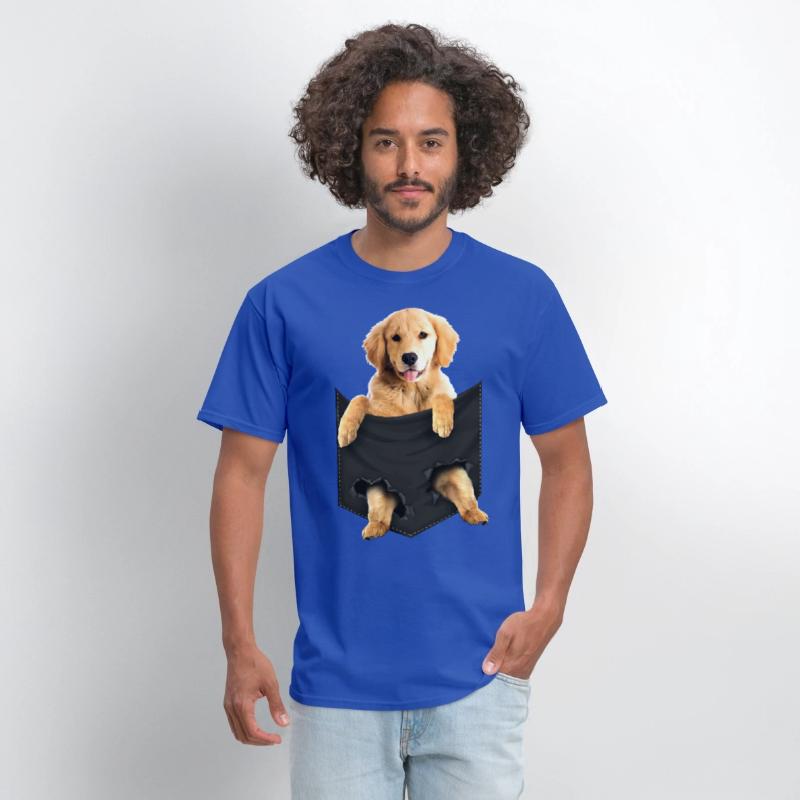 Golden Retriever Pocket Mid Classic dogs T Shirt