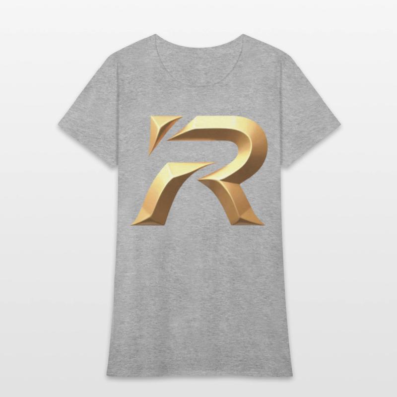 Golden Stylized Letter R