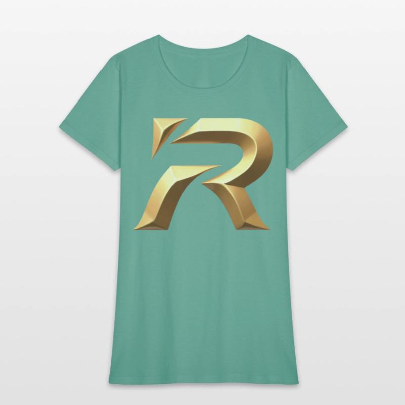 Golden Stylized Letter R