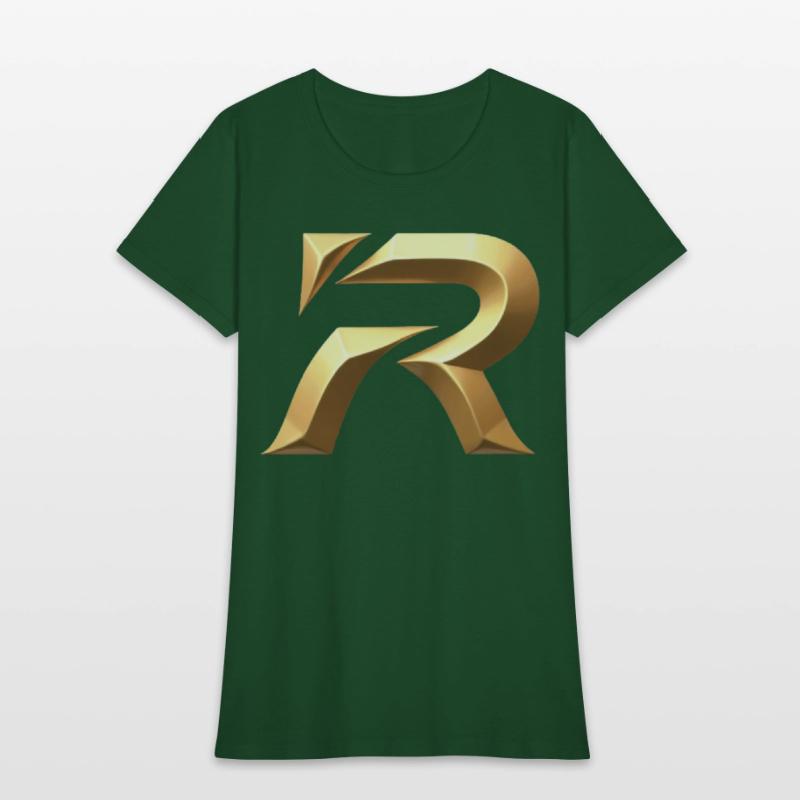 Golden Stylized Letter R
