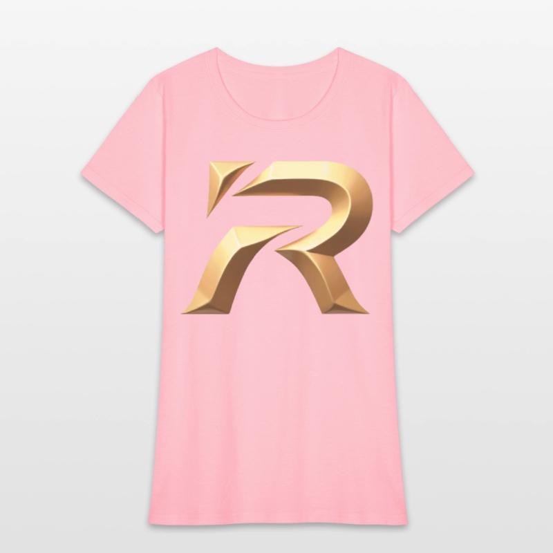 Golden Stylized Letter R