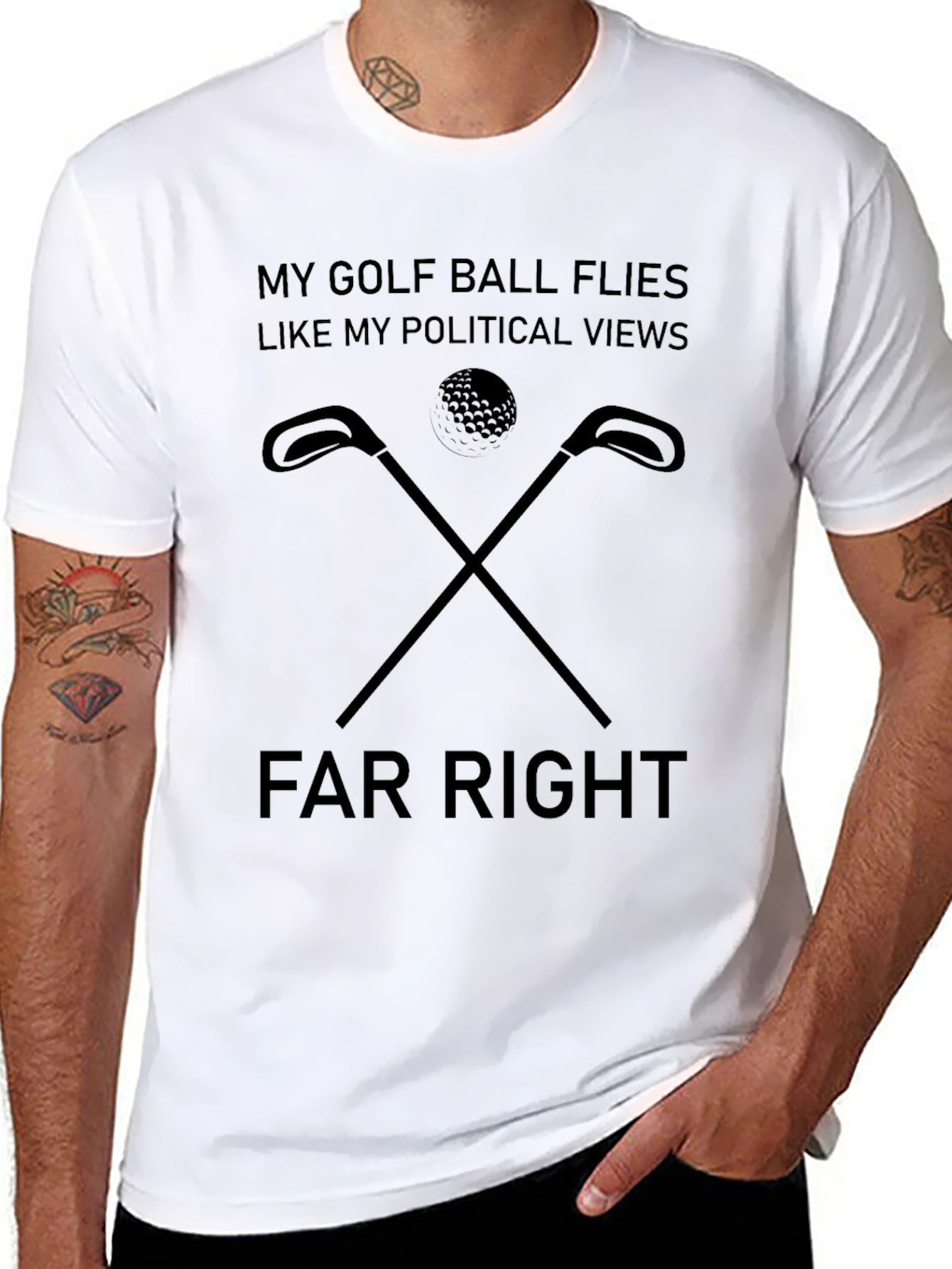 Funny Golf Political Tee - Far Right Humor