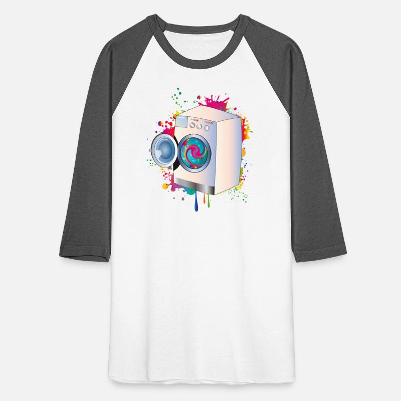 Graffiti washing machine with colored laundry