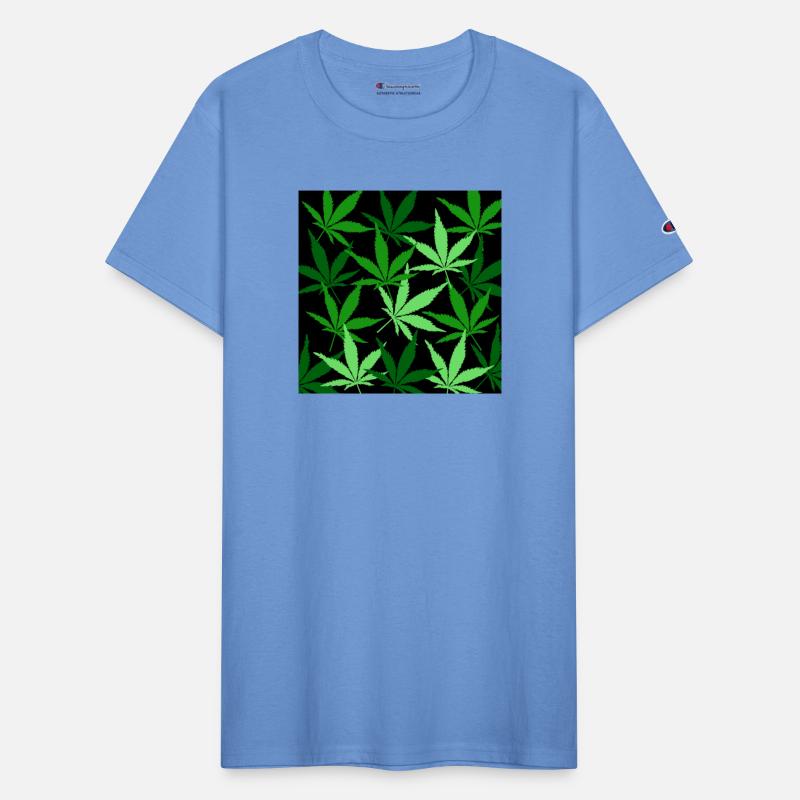 Green cannabis or marijuana painting on black back