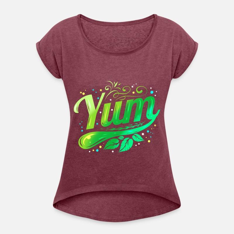 Green Leaves Yum Logo for Vegetarian - Go Vegan