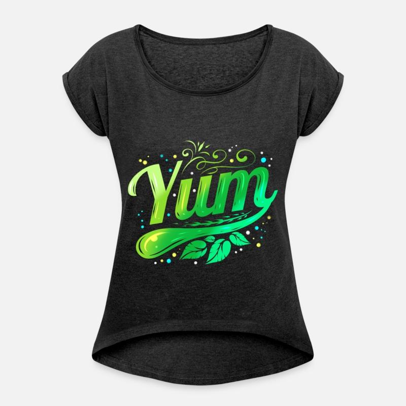 Green Leaves Yum Logo for Vegetarian - Go Vegan