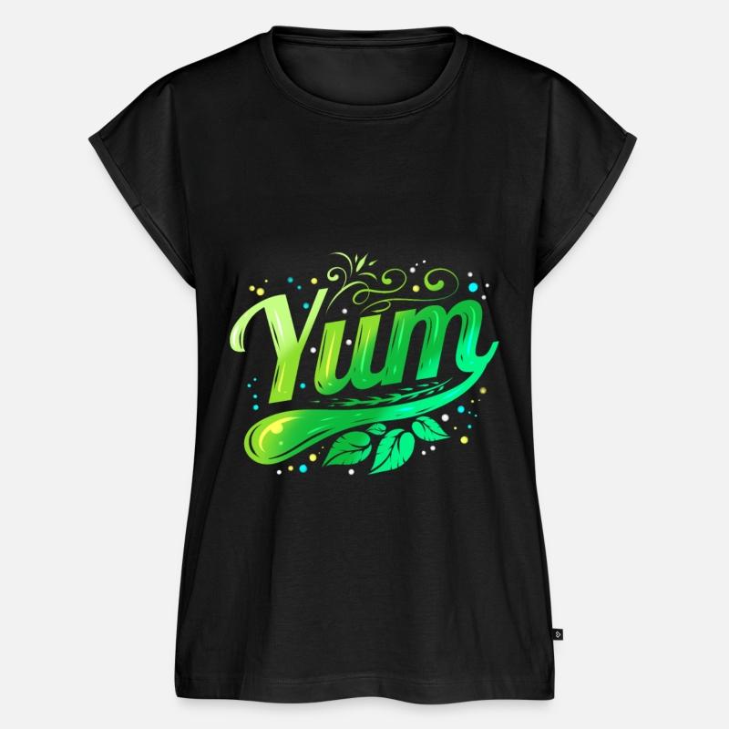 Green Leaves Yum Logo for Vegetarian - Go Vegan