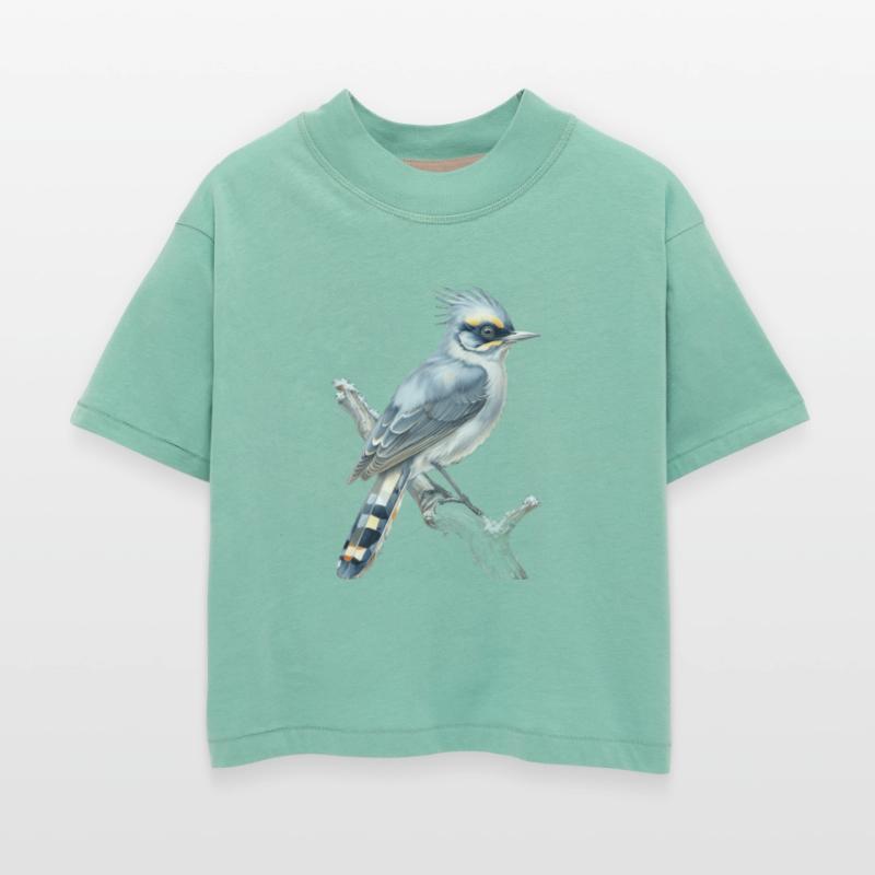 Grey and White Rare Bird Illustration – Elegant