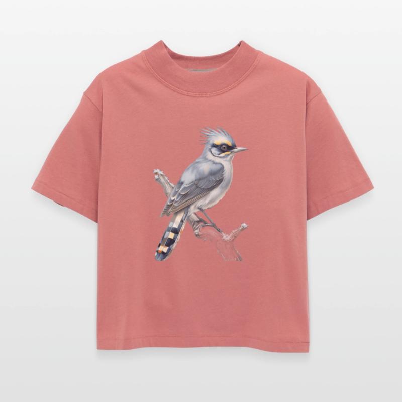 Grey and White Rare Bird Illustration – Elegant