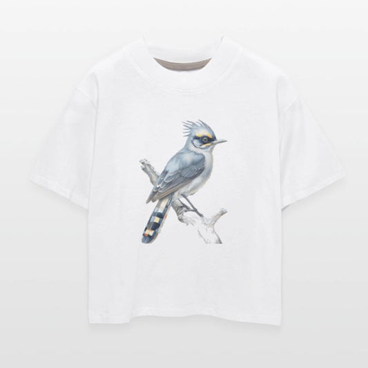 Grey and White Rare Bird Illustration – Elegant