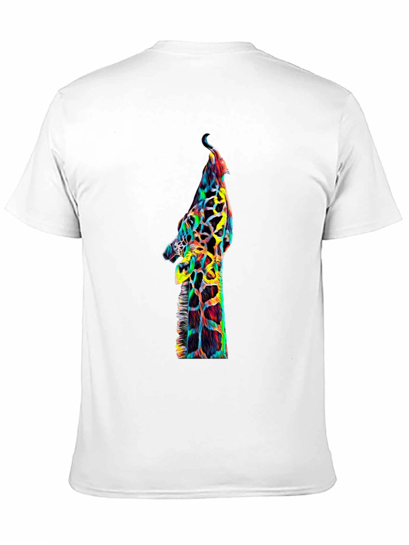 Cool Giraffe Graphic Print Black T-Shirt
