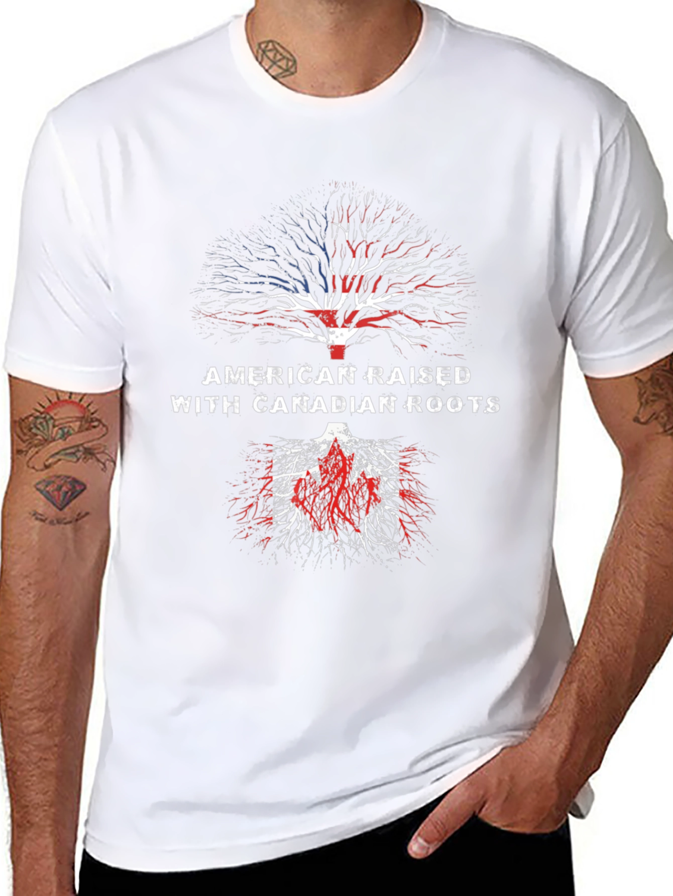 American Raised with Canadian Roots T-Shirt