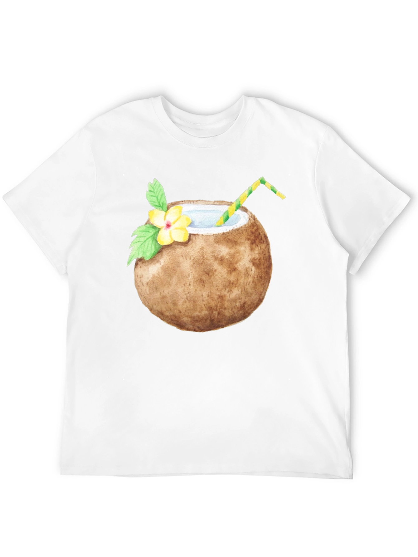 Coconut Drink Graphic Tee - Tropical T-Shirt