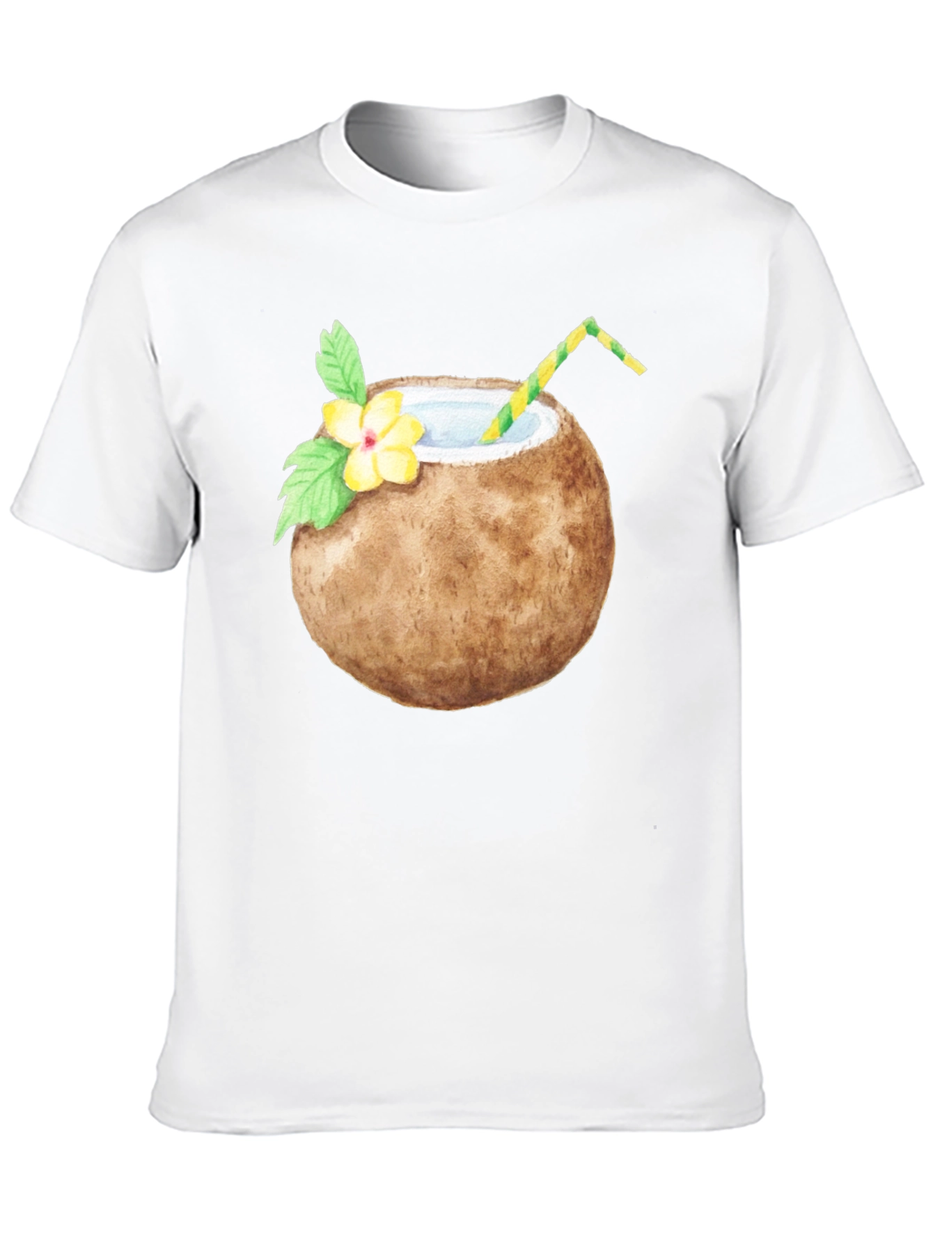 Coconut Drink Graphic Tee - Tropical T-Shirt
