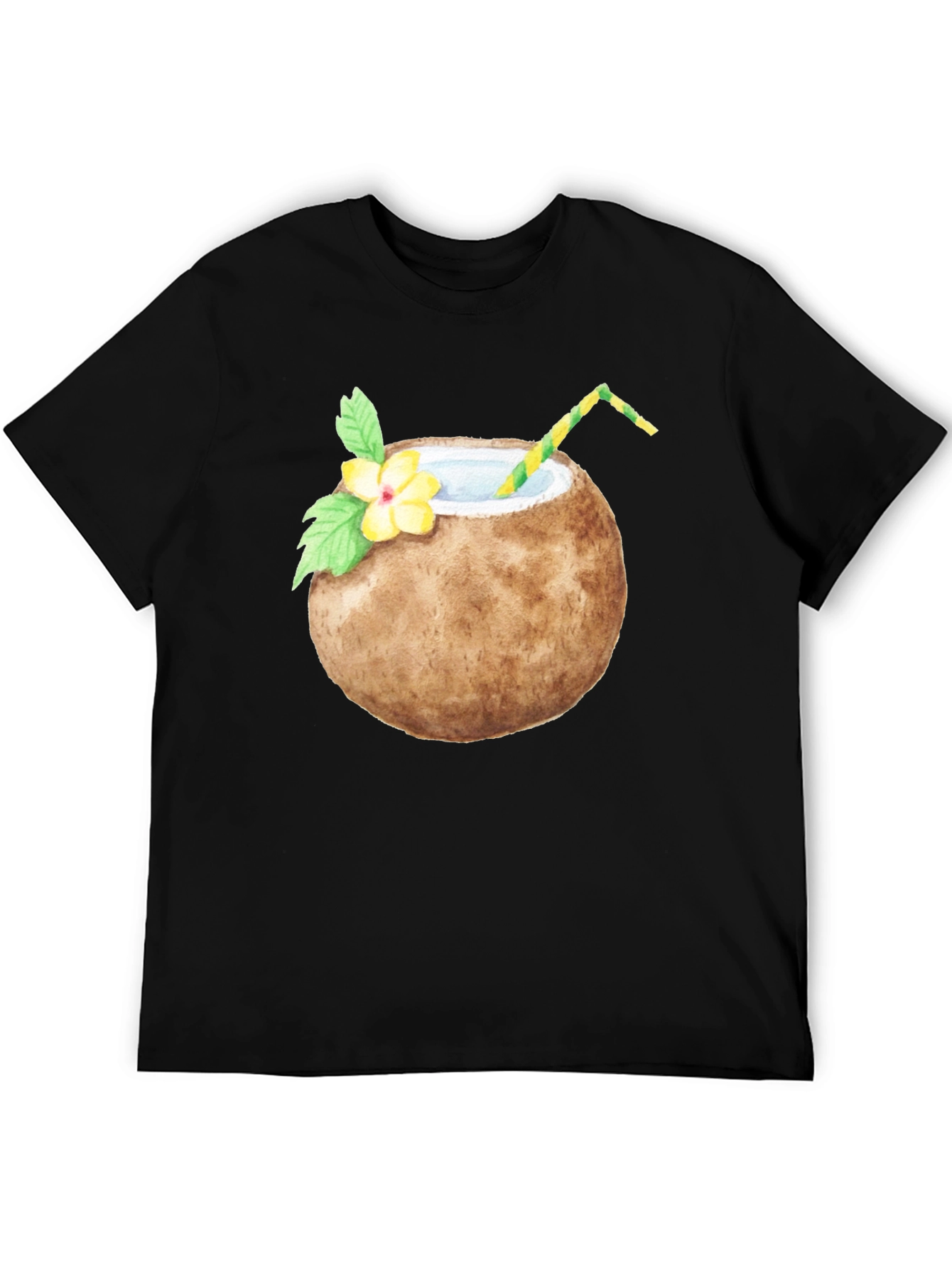 Coconut Drink Graphic Tee - Tropical T-Shirt