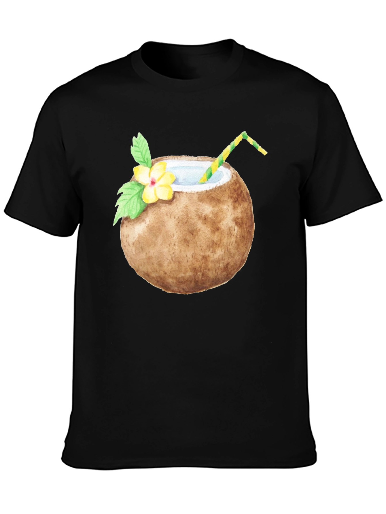 Coconut Drink Graphic Tee - Tropical T-Shirt