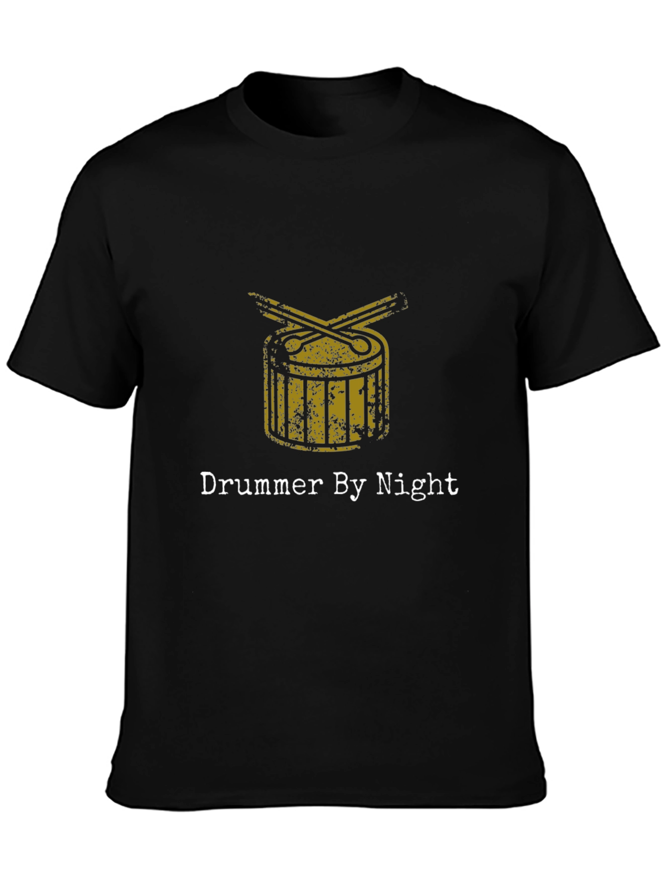 Drummer By Night Black Graphic Tee