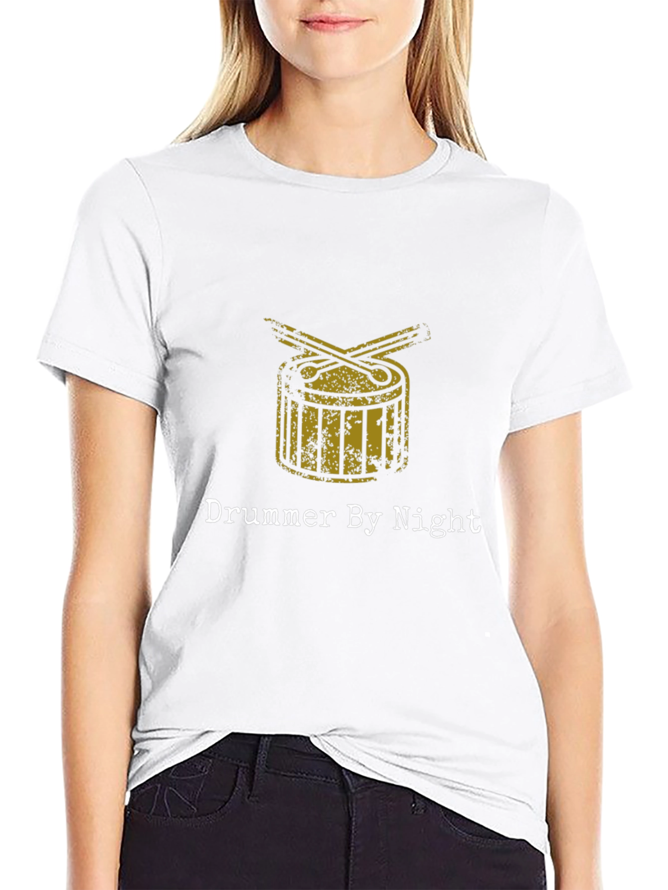 Drummer By Night Black Graphic Tee