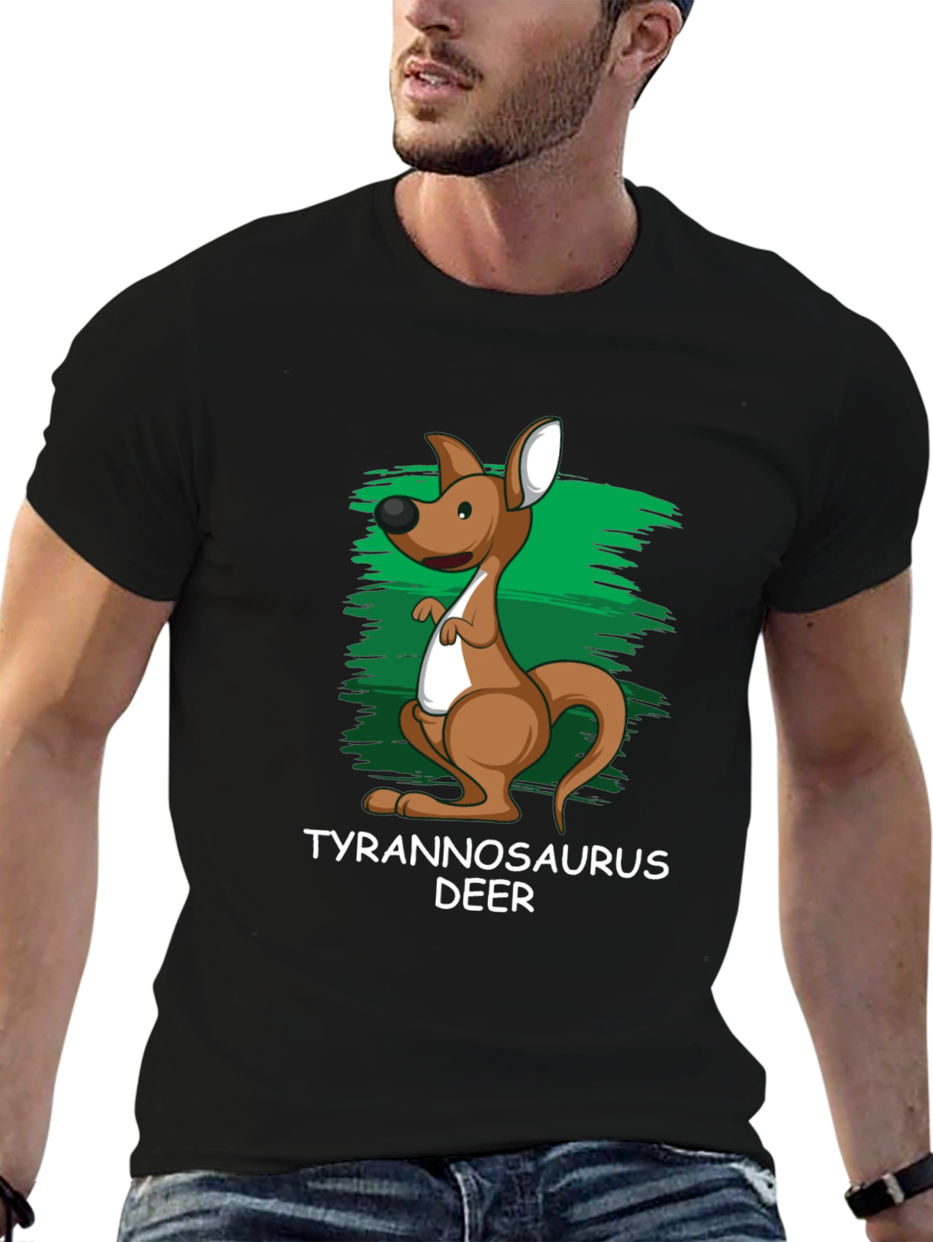 Tyrannosaurus Deer T-Shirt Funny Kangaroo Design