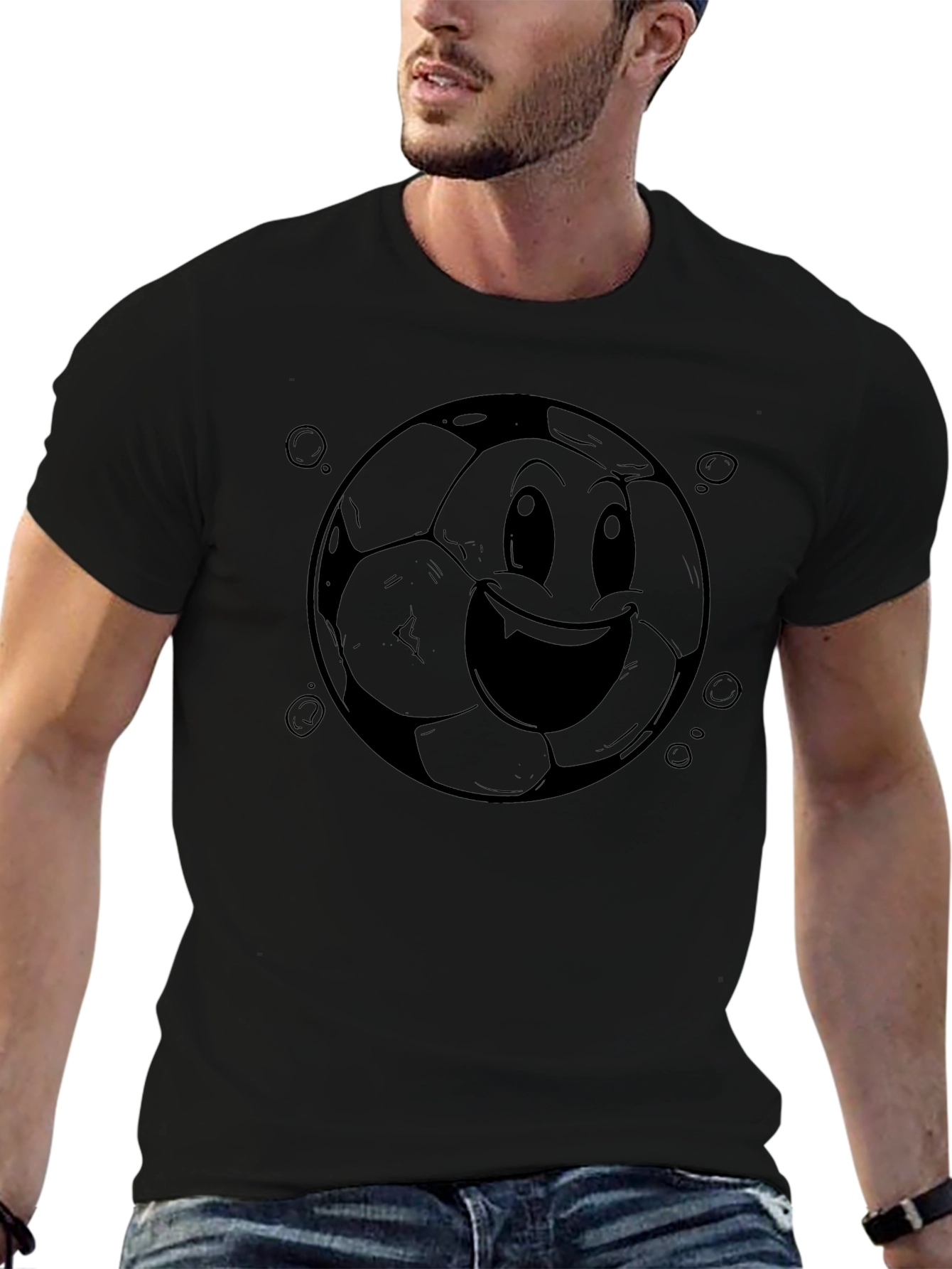Smiley Soccer Ball Graphic Tee