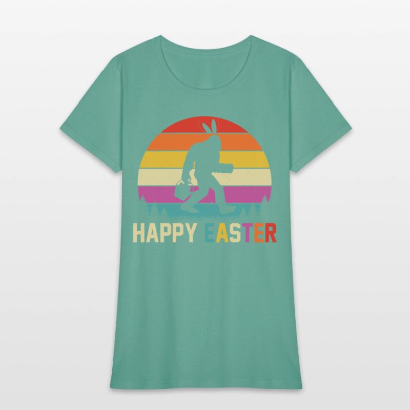 Happy Easter Bunny With Eggs Basket