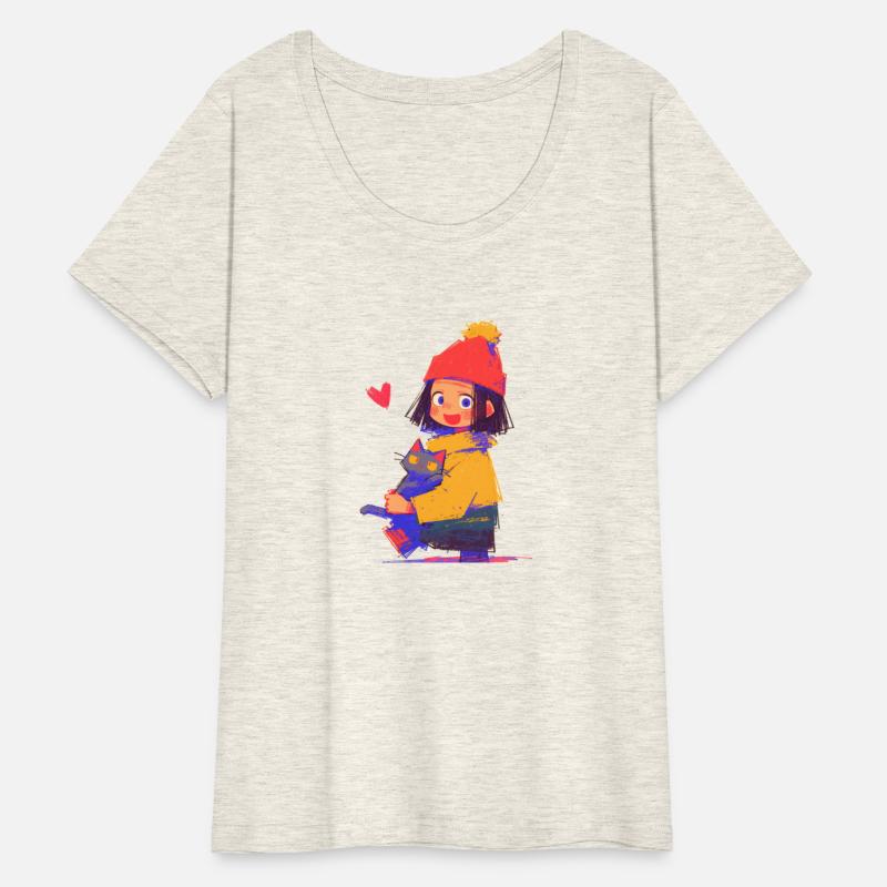 Happy Kid Hugging Cat – Cute Art for Kids