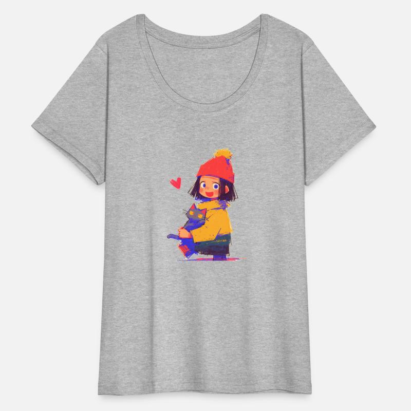 Happy Kid Hugging Cat – Cute Art for Kids