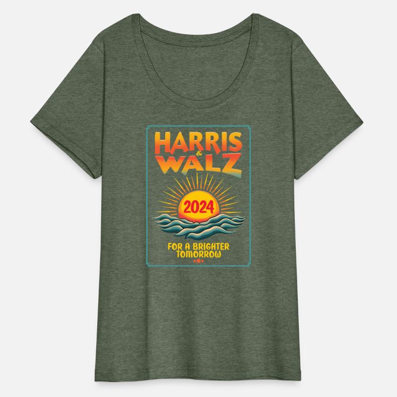 Harris Walz 2024 For a Brighter Tomorrow Retro