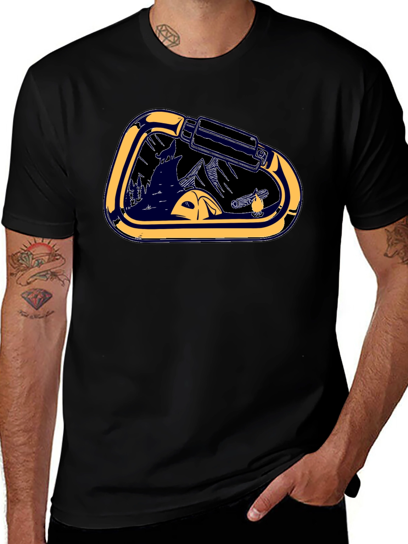 Carabiner Camping T-Shirt - Adventure Ready!
