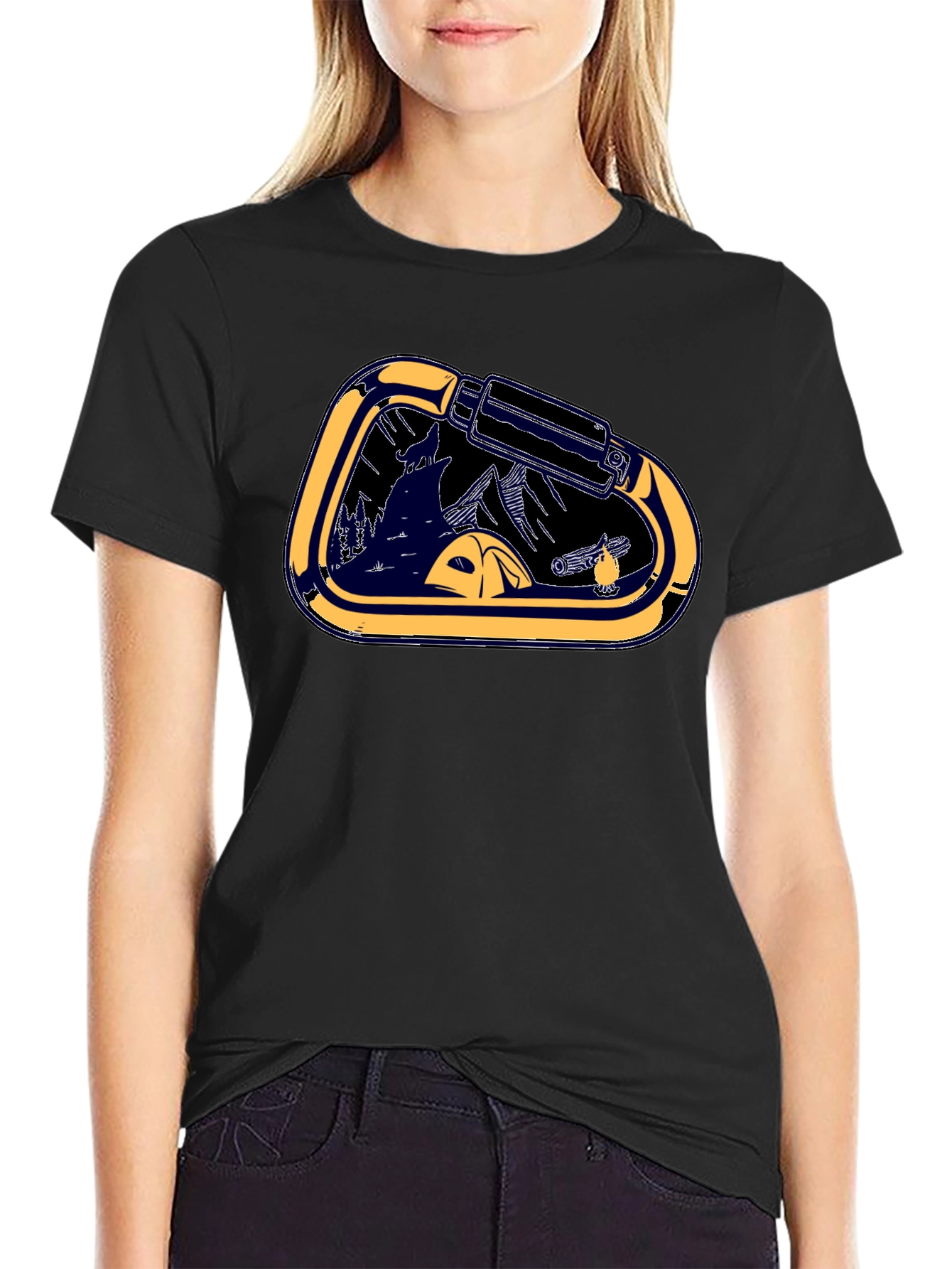 Carabiner Camping T-Shirt - Adventure Ready!