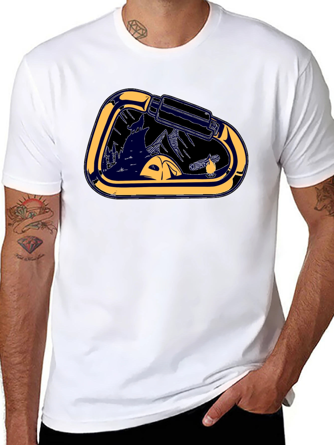 Carabiner Camping T-Shirt - Adventure Ready!
