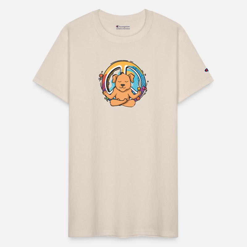 Hippie Dog Peace Sign Yoga Canine Lover Hippies