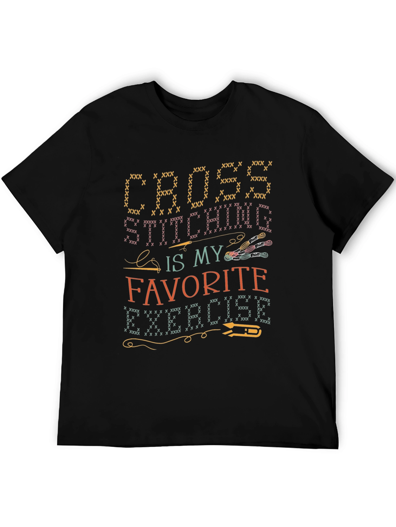Cross Stitching Favorite Exercise T-Shirt