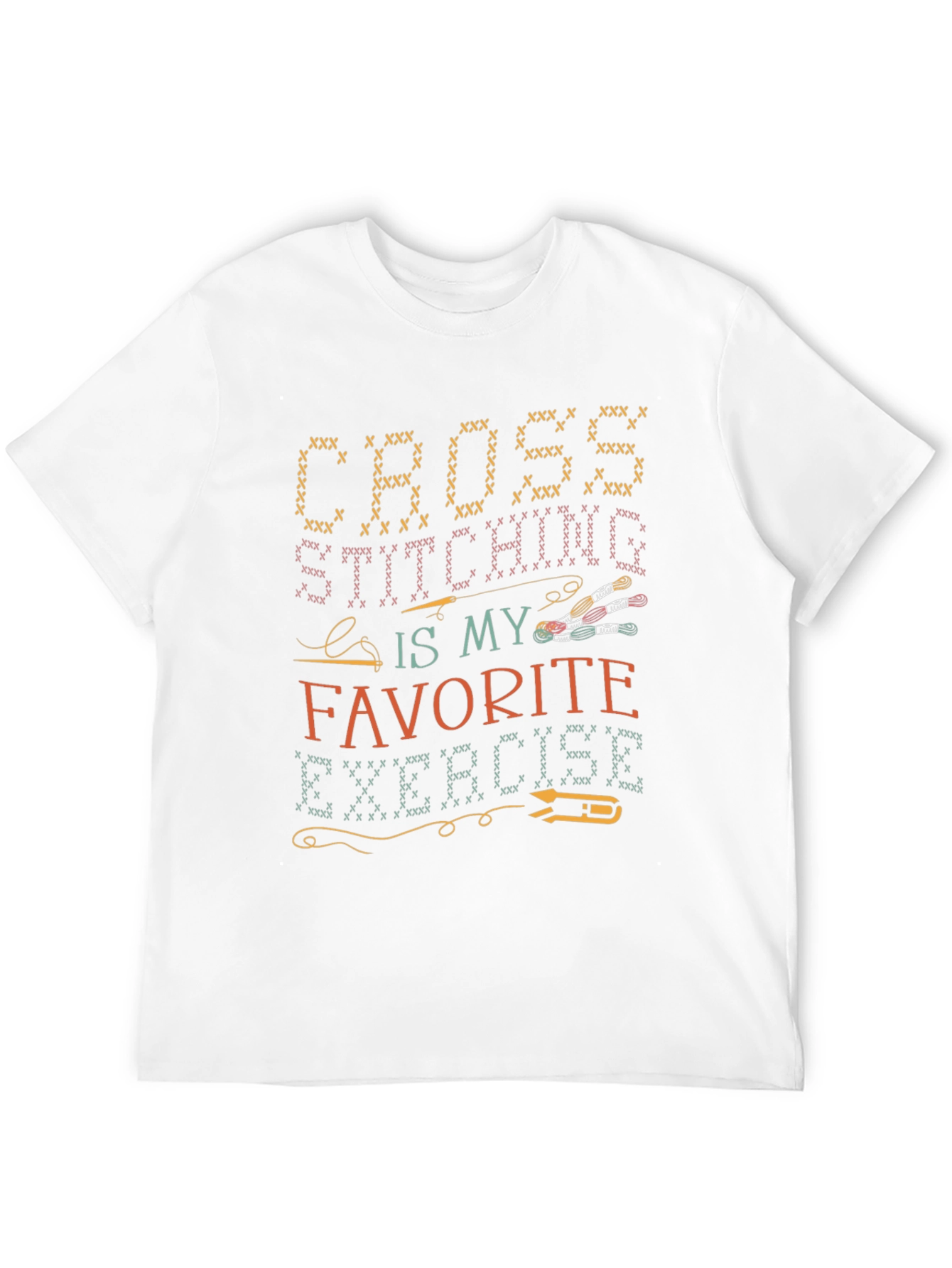 Cross Stitching Favorite Exercise T-Shirt