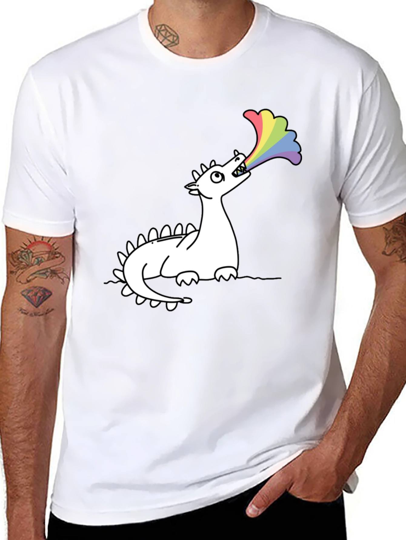Dragon Rainbow Breath Graphic Tee