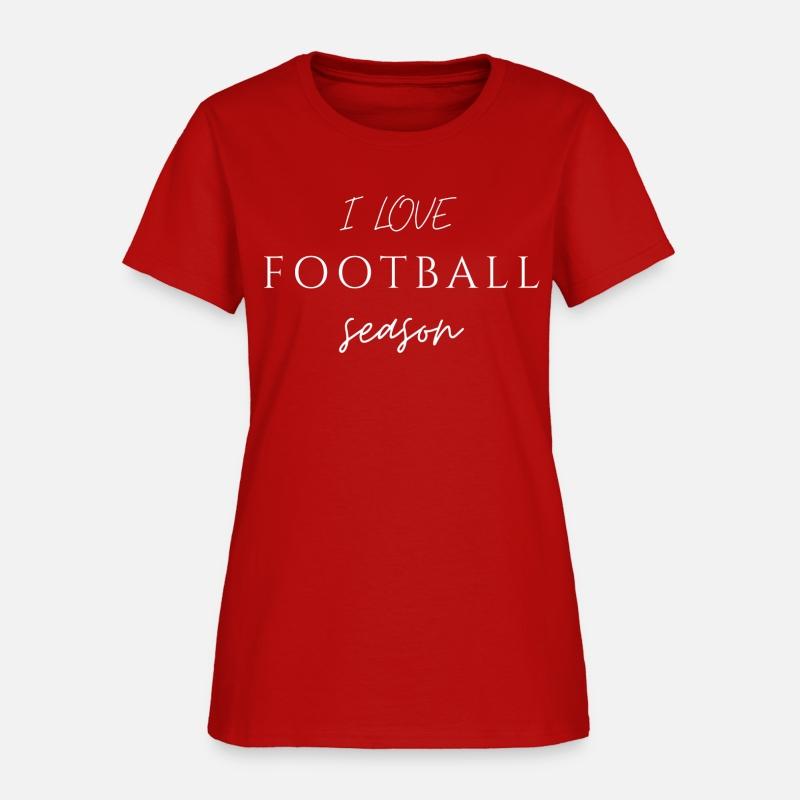 I Love Football Season Football Mom Football Tee