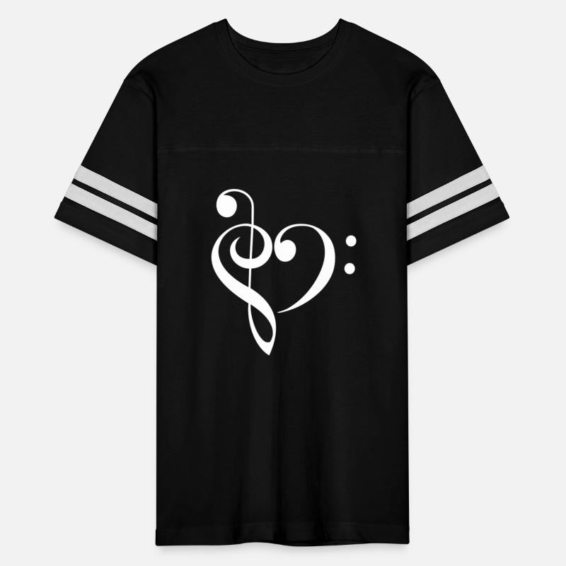 I Love Music Heart Treble Bass Clefymbol Apparel