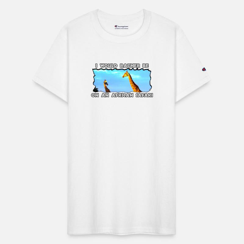 I Would Rather Be African Safari Giraffe Herd