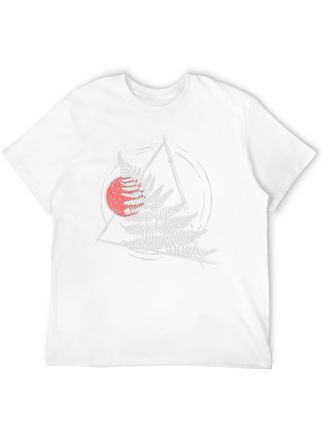Fern Graphic Tee - Geometric Circle Triangle Design