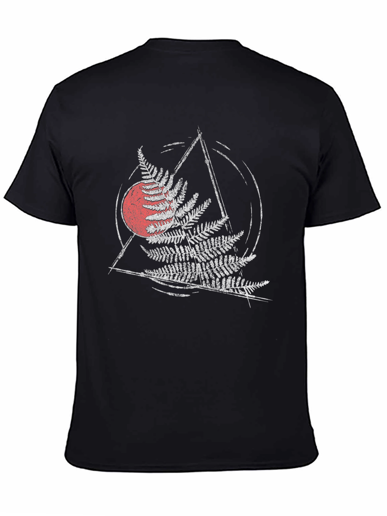Fern Graphic Tee - Geometric Circle Triangle Design