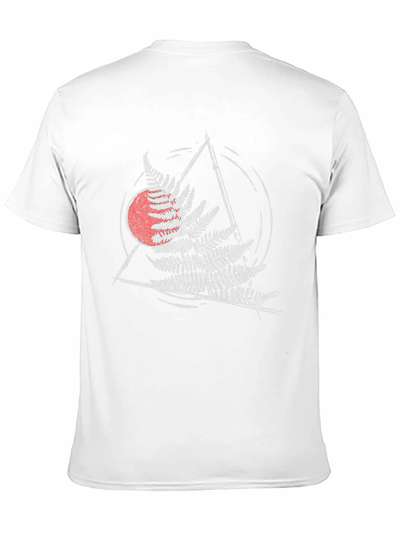 Fern Graphic Tee - Geometric Circle Triangle Design