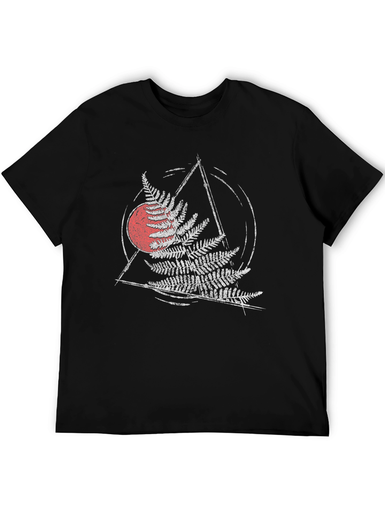 Fern Graphic Tee - Geometric Circle Triangle Design