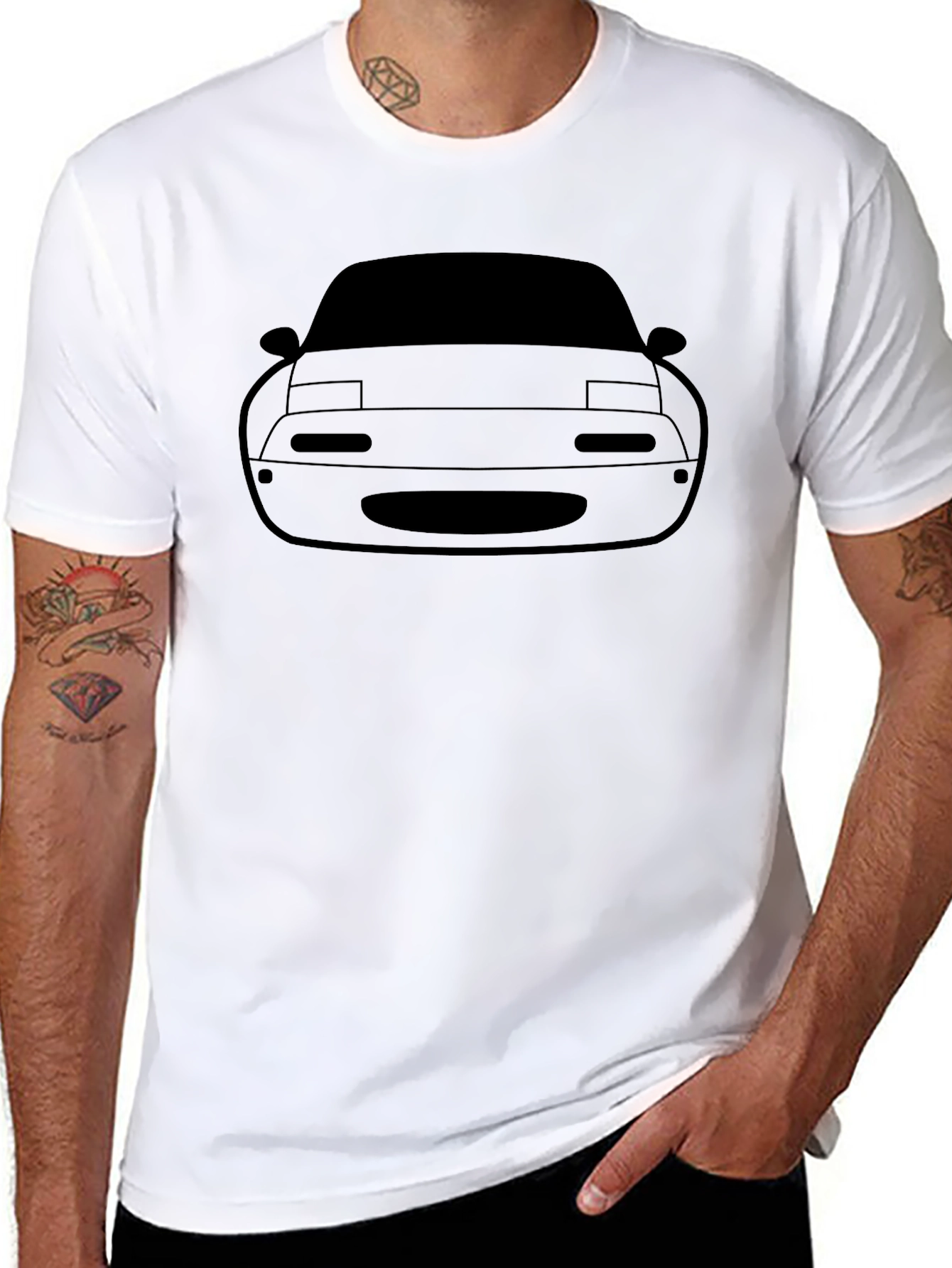 Miata Car Front Graphic T-Shirt - Automotive Enthusiast Tee