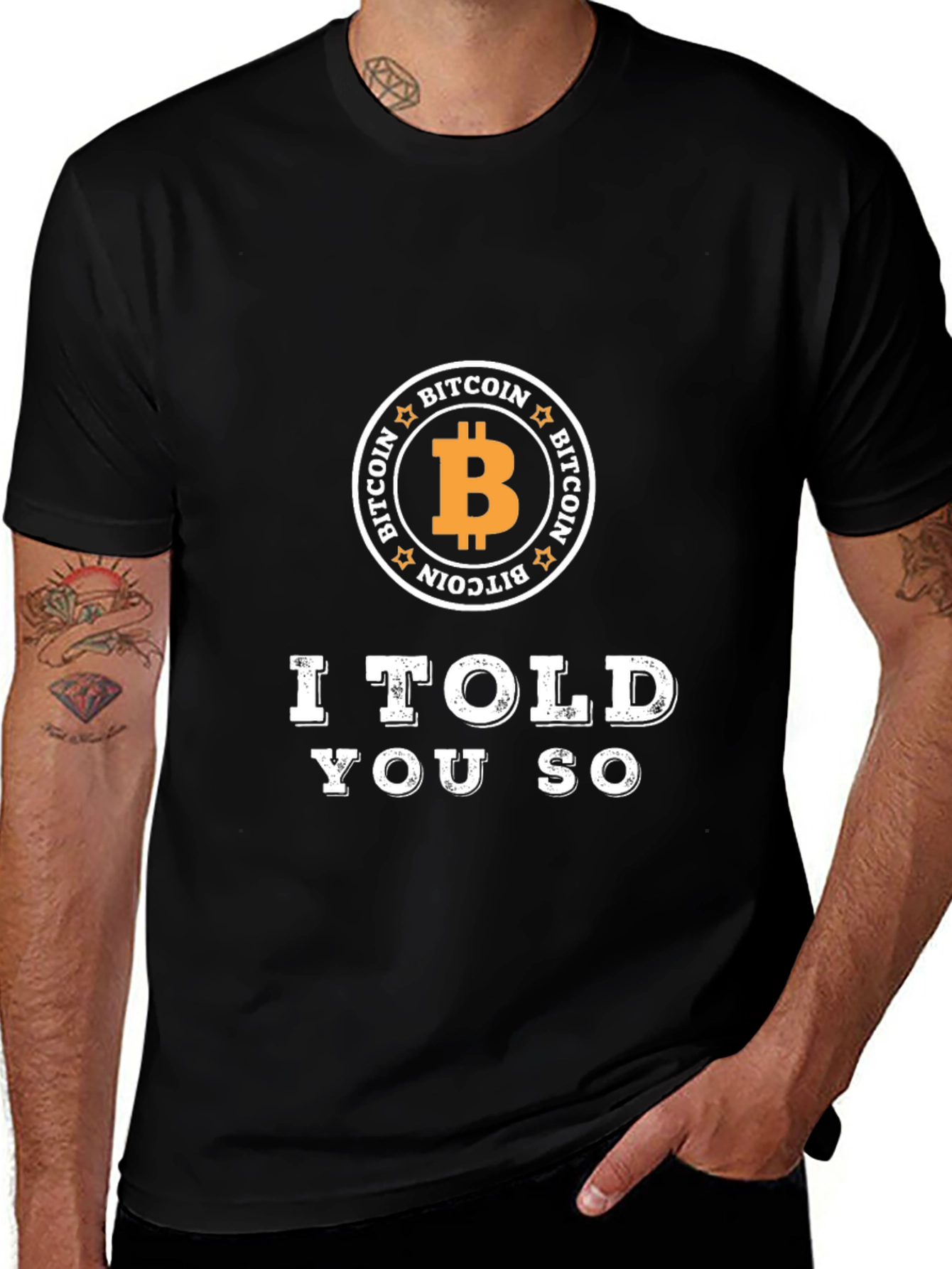 Bitcoin I Told You So Black Graphic T-Shirt