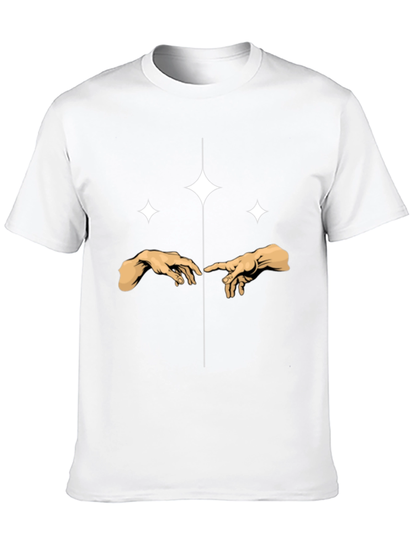 Creation Hands Sparkle T-Shirt - Modern Art Tee