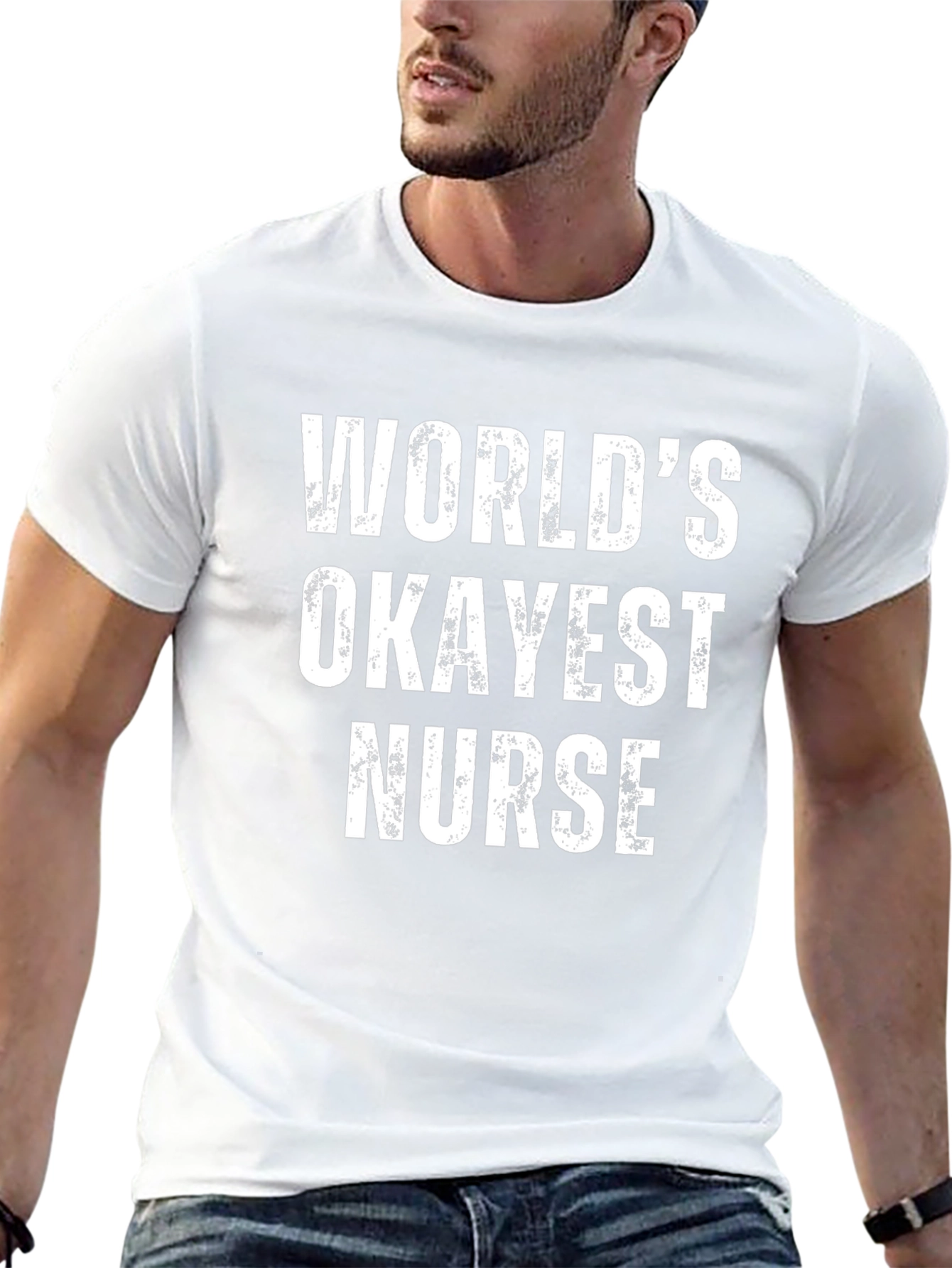 Worlds Okayest Nurse Funny Graphic T-Shirt