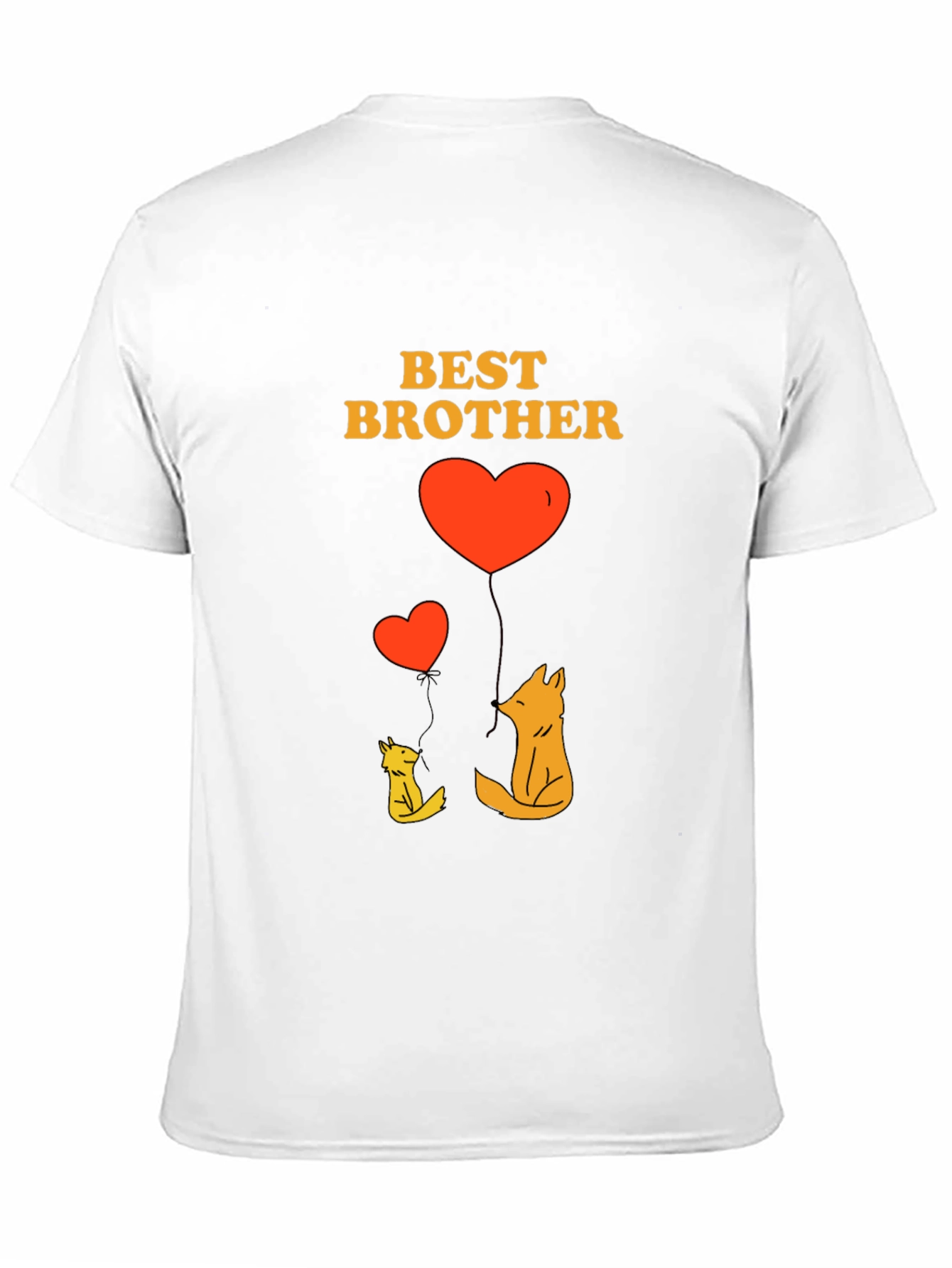 Best Brother Fox Heart Graphic T-Shirt