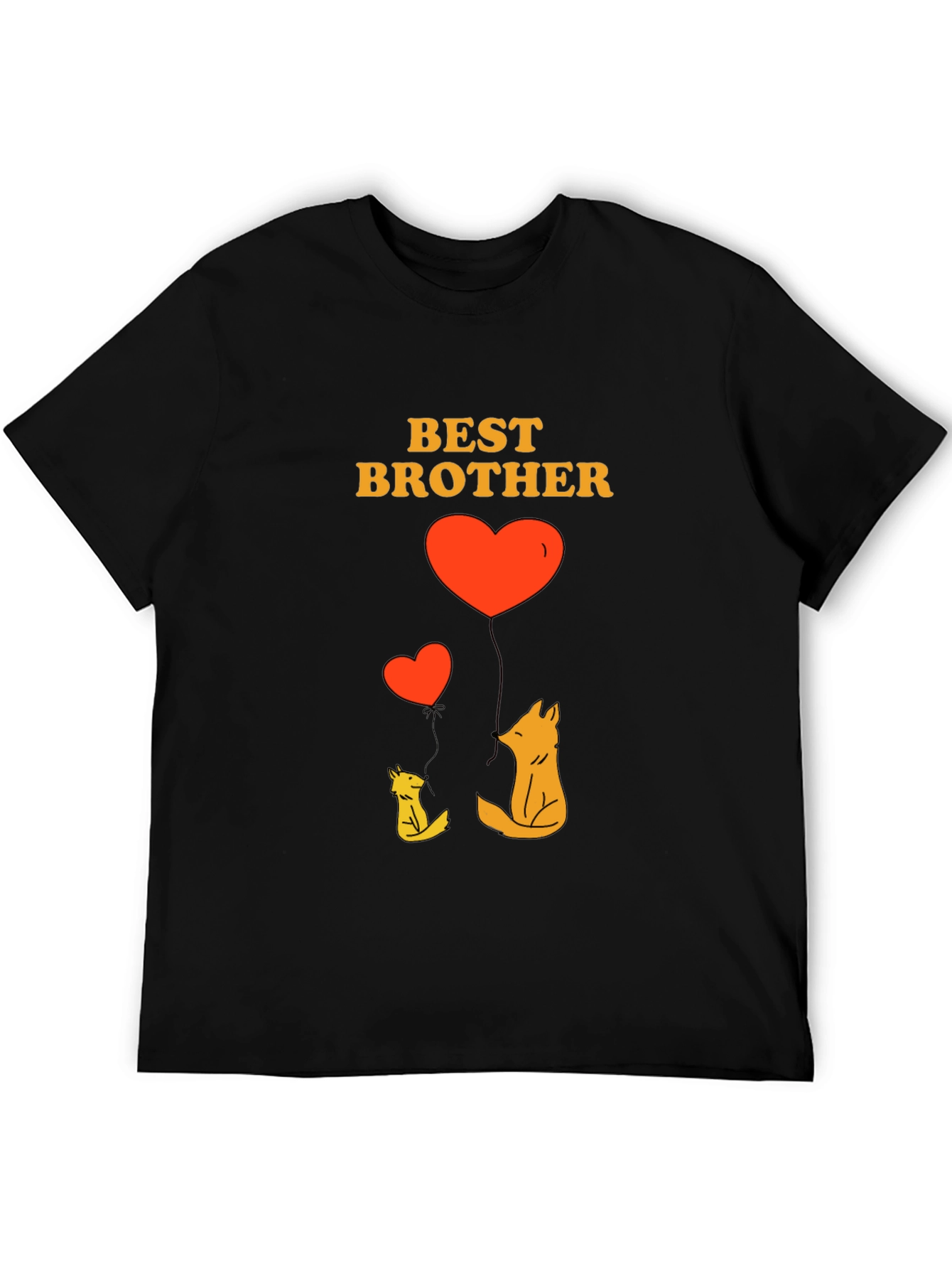 Best Brother Fox Heart Graphic T-Shirt