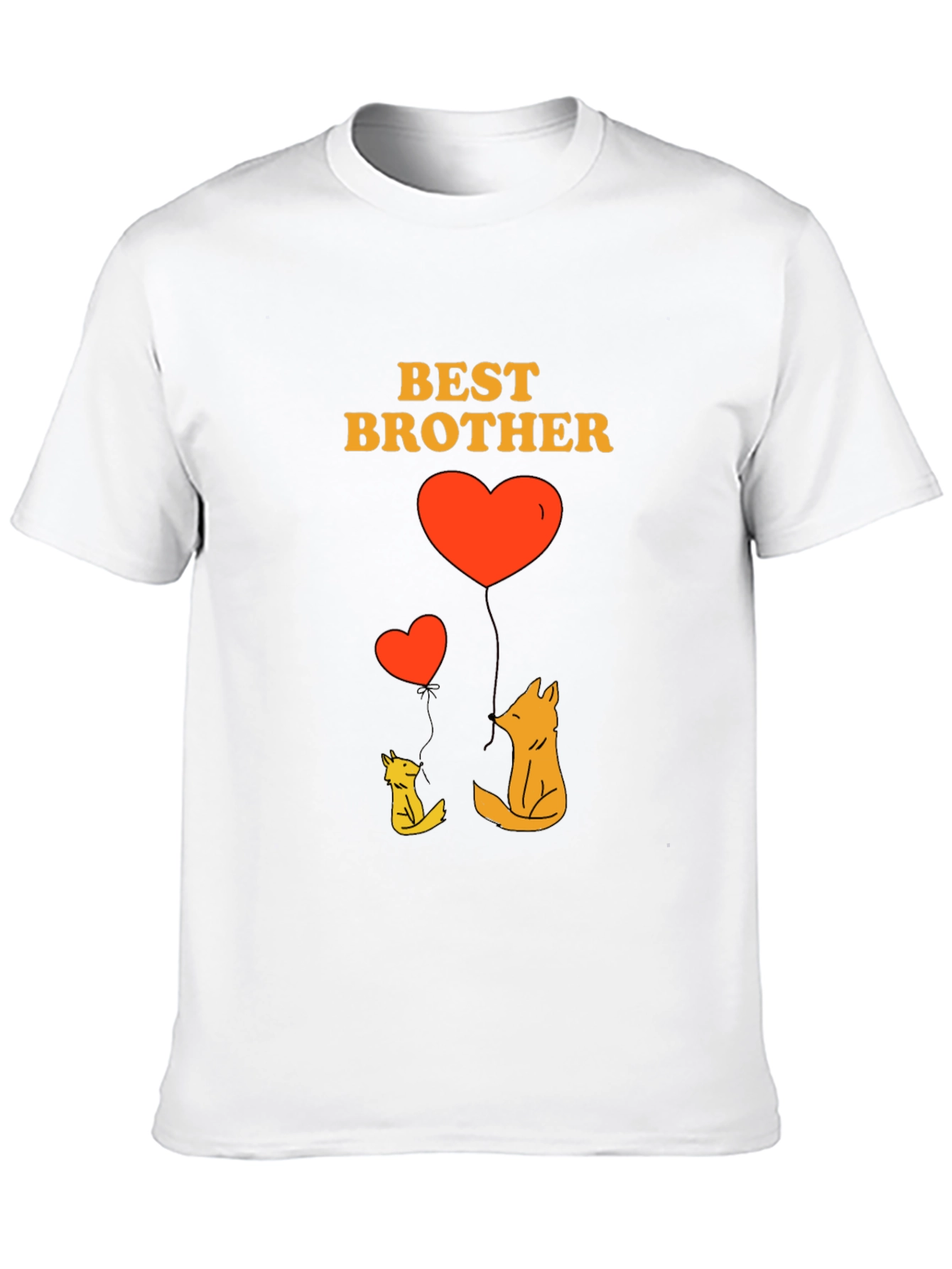 Best Brother Fox Heart Graphic T-Shirt